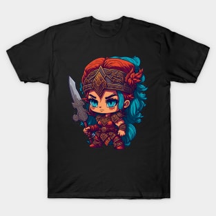 Chibi Style Barbarian Queen T-Shirt